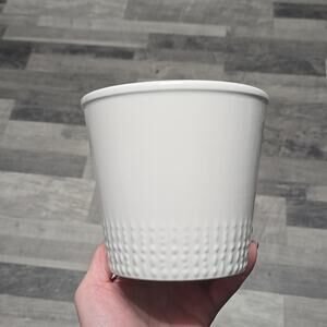 White 5" Flower Pot